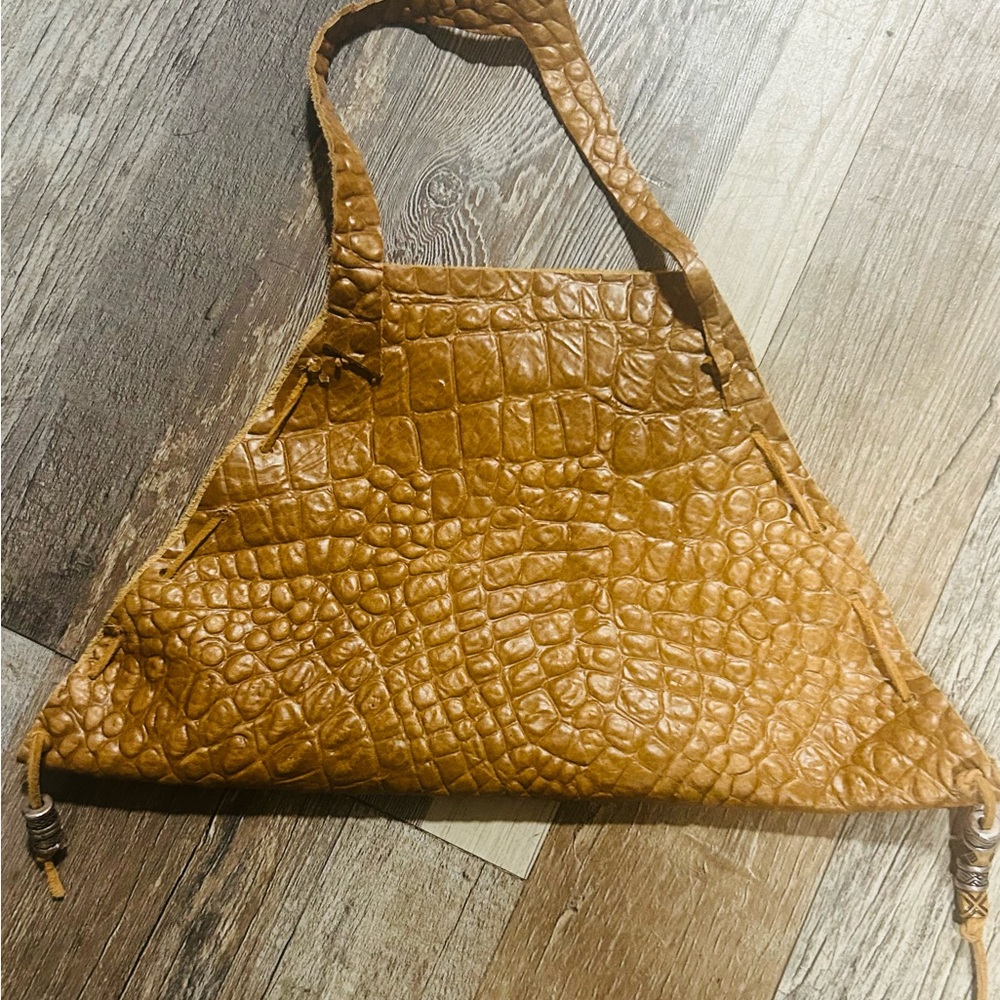 Crocodile Pattern Brown Mini Bag - image 2
